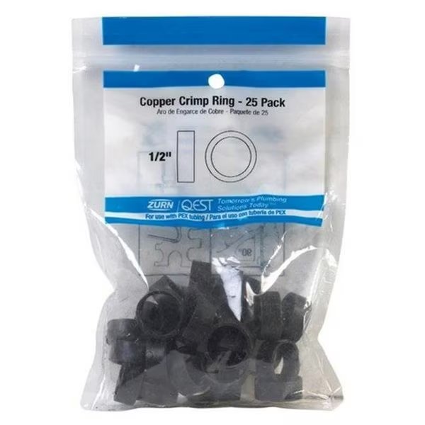 Nibco PX80915R25 0.5 in. OD Pex Copper Crimp Ring -, Nibco, Mfr#: 4092987